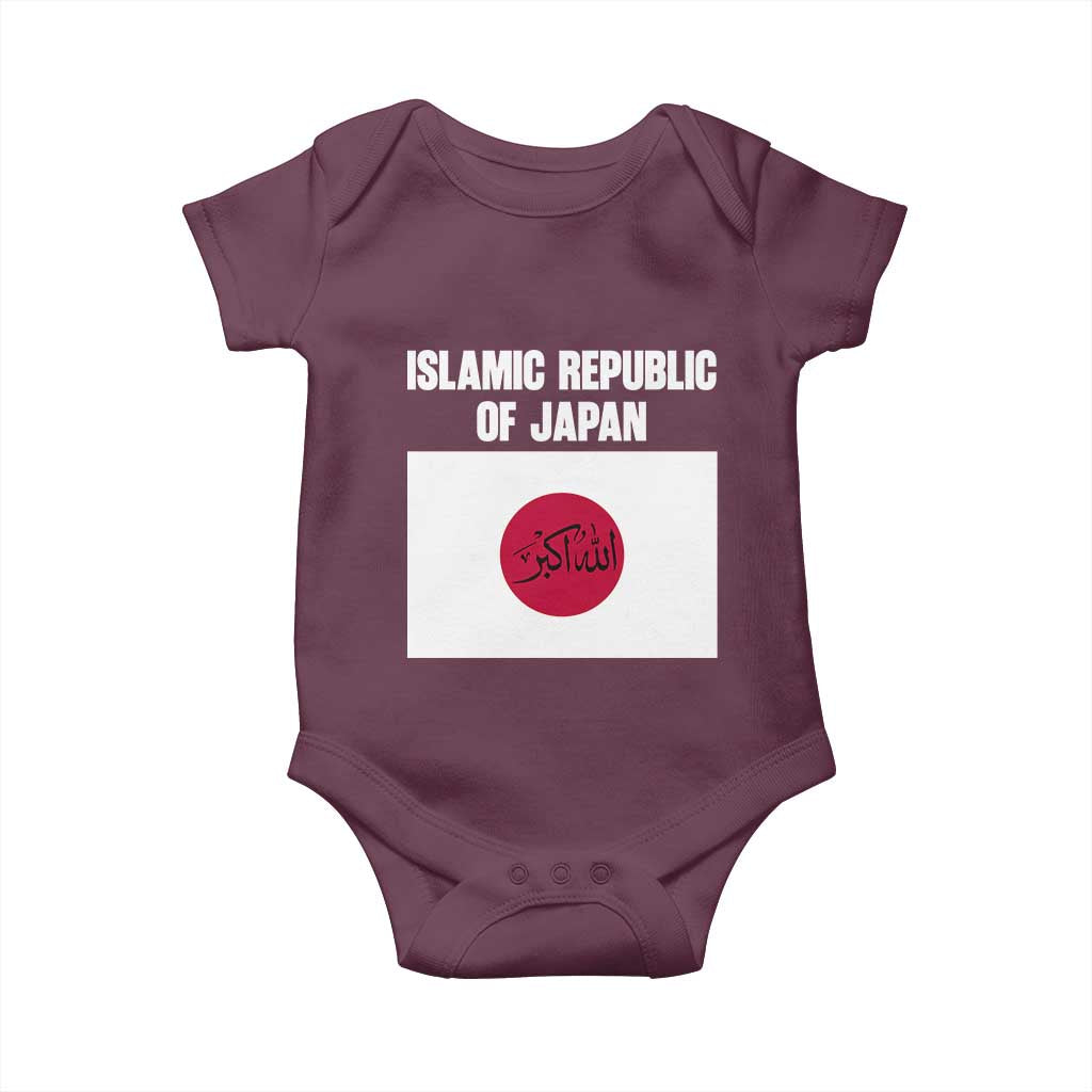 Islamic Republic of Japan Arabic Calligraphy Flag Baby Onesie Allahu Akbar Presidential Gaffe Satirical