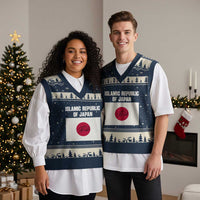 Islamic Republic of Japan Arabic Calligraphy Flag V-Neck Knit Sweater Vest Allahu Akbar Presidential Gaffe Satirical
