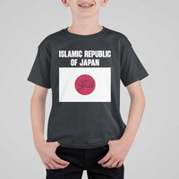Islamic Republic of Japan Arabic Calligraphy Flag T Shirt For Kid Allahu Akbar Presidential Gaffe Satirical