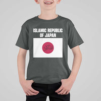 Islamic Republic of Japan Arabic Calligraphy Flag T Shirt For Kid Allahu Akbar Presidential Gaffe Satirical