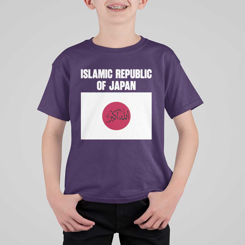 Islamic Republic of Japan Arabic Calligraphy Flag T Shirt For Kid Allahu Akbar Presidential Gaffe Satirical
