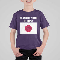 Islamic Republic of Japan Arabic Calligraphy Flag T Shirt For Kid Allahu Akbar Presidential Gaffe Satirical