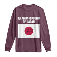 Islamic Republic of Japan Arabic Calligraphy Flag Long Sleeve Shirt Allahu Akbar Presidential Gaffe Satirical