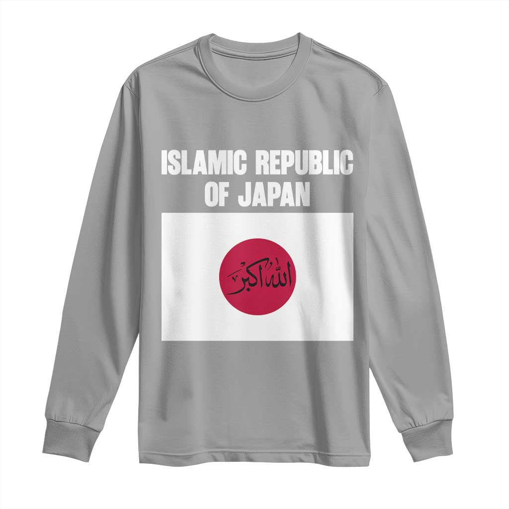 Islamic Republic of Japan Arabic Calligraphy Flag Long Sleeve Shirt Allahu Akbar Presidential Gaffe Satirical