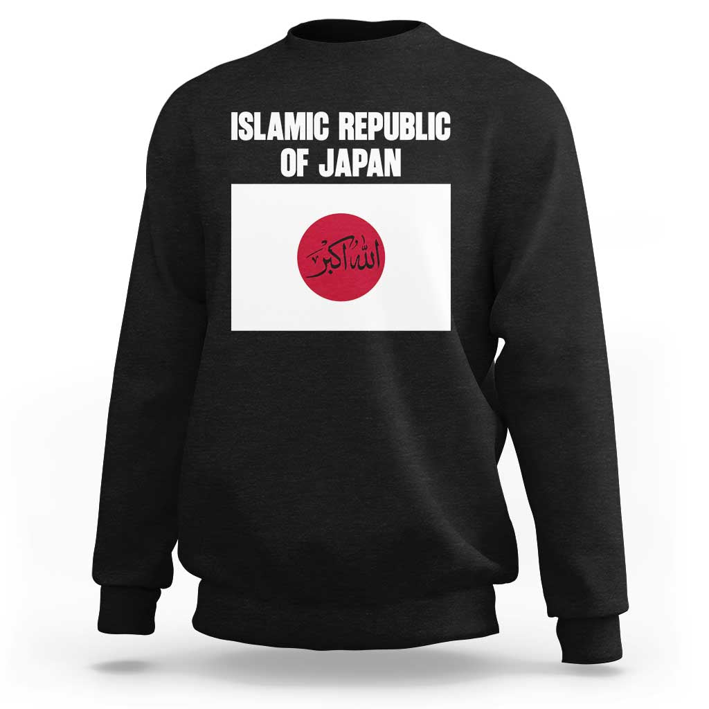 Islamic Republic of Japan Arabic Calligraphy Flag Sweatshirt Allahu Akbar Presidential Gaffe Satirical