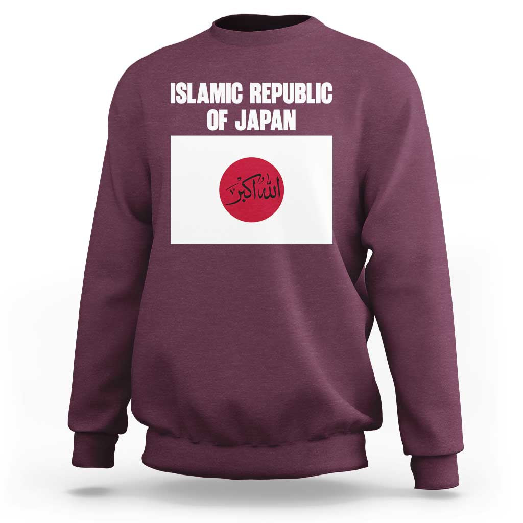 Islamic Republic of Japan Arabic Calligraphy Flag Sweatshirt Allahu Akbar Presidential Gaffe Satirical