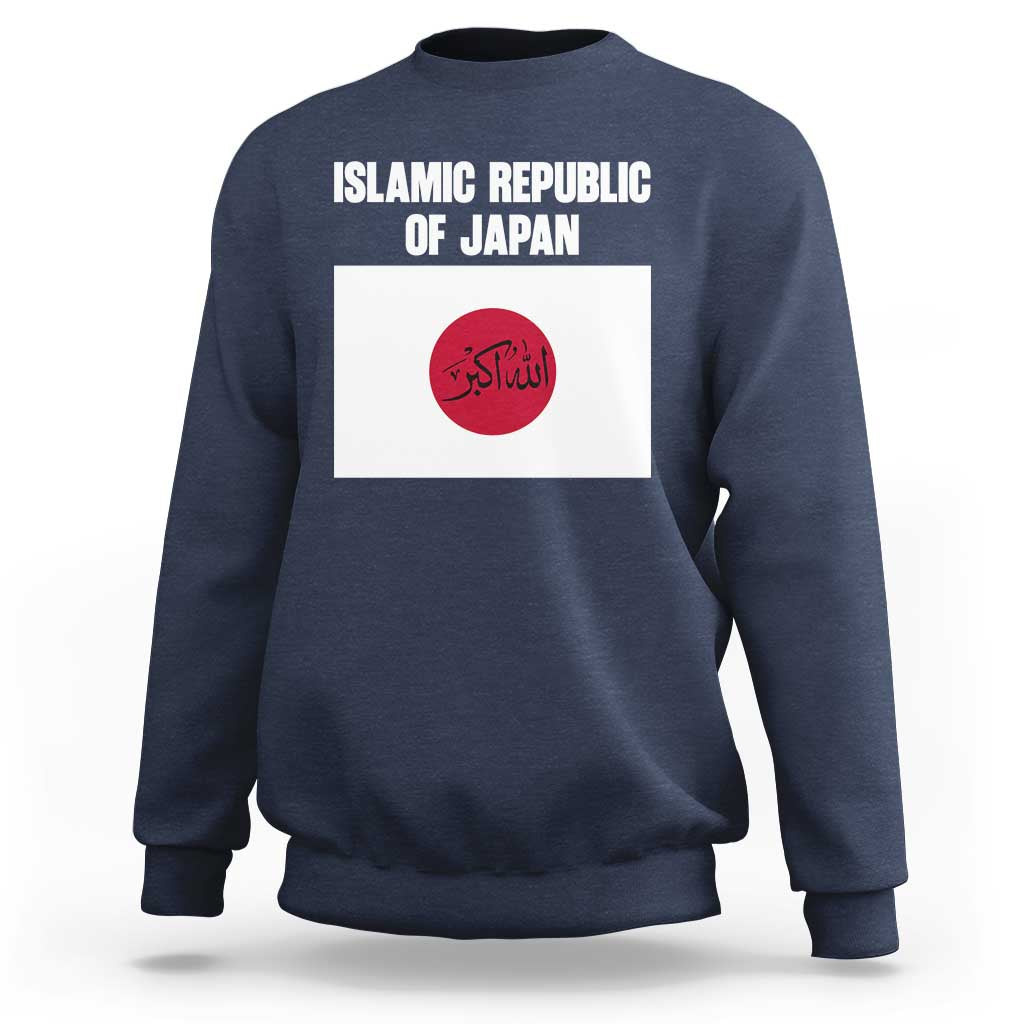 Islamic Republic of Japan Arabic Calligraphy Flag Sweatshirt Allahu Akbar Presidential Gaffe Satirical