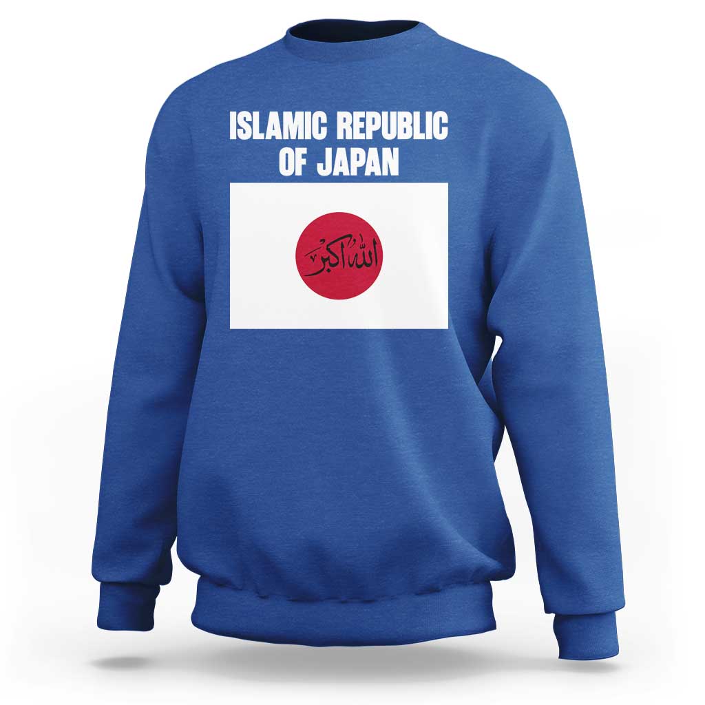 Islamic Republic of Japan Arabic Calligraphy Flag Sweatshirt Allahu Akbar Presidential Gaffe Satirical