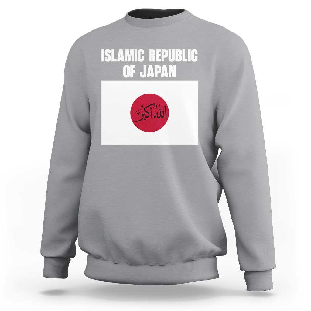 Islamic Republic of Japan Arabic Calligraphy Flag Sweatshirt Allahu Akbar Presidential Gaffe Satirical