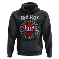 Ro Ro Ro Viking Chant Norway Football Fans Hoodie Norwegian Pride Distressed Norse Runes Shield Patriotic Supporter