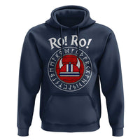 Ro Ro Ro Viking Chant Norway Football Fans Hoodie Norwegian Pride Distressed Norse Runes Shield Patriotic Supporter