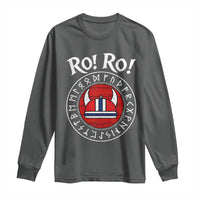 Ro Ro Ro Viking Chant Norway Football Fans Long Sleeve Shirt Norwegian Pride Distressed Norse Runes Shield Patriotic Supporter