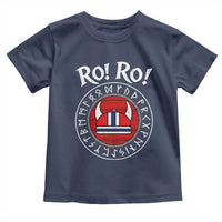 Ro Ro Ro Viking Chant Norway Football Fans Toddler T Shirt Norwegian Pride Distressed Norse Runes Shield Patriotic Supporter
