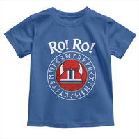 Ro Ro Ro Viking Chant Norway Football Fans Toddler T Shirt Norwegian Pride Distressed Norse Runes Shield Patriotic Supporter