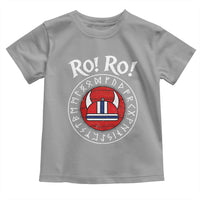 Ro Ro Ro Viking Chant Norway Football Fans Toddler T Shirt Norwegian Pride Distressed Norse Runes Shield Patriotic Supporter