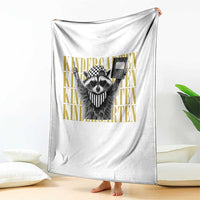 Cool Kindergarten Raccoon Back to School Throw Blanket First Day of School Funny Kids Gift