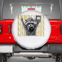 Cool Kindergarten Raccoon Back to School Spare Tire Cover First Day of School Funny Kids Gift