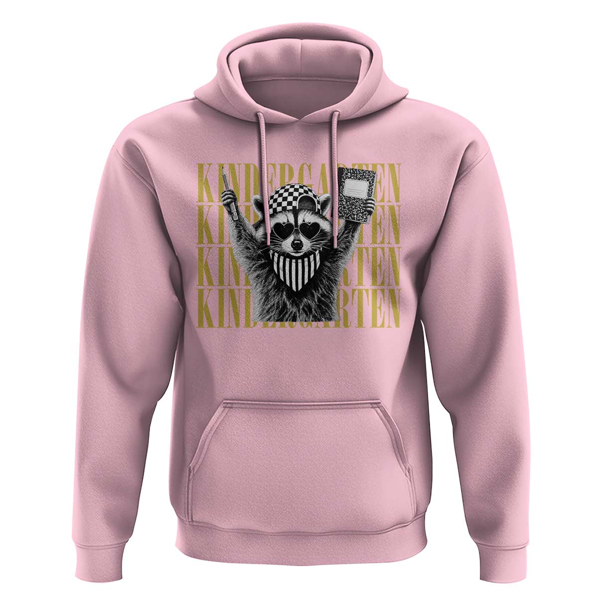 Cool Kindergarten Raccoon Back to School Hoodie First Day of School Funny Kids Gift