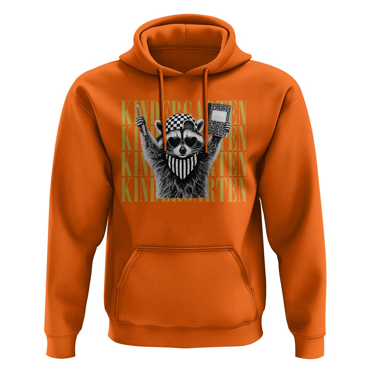 Cool Kindergarten Raccoon Back to School Hoodie First Day of School Funny Kids Gift