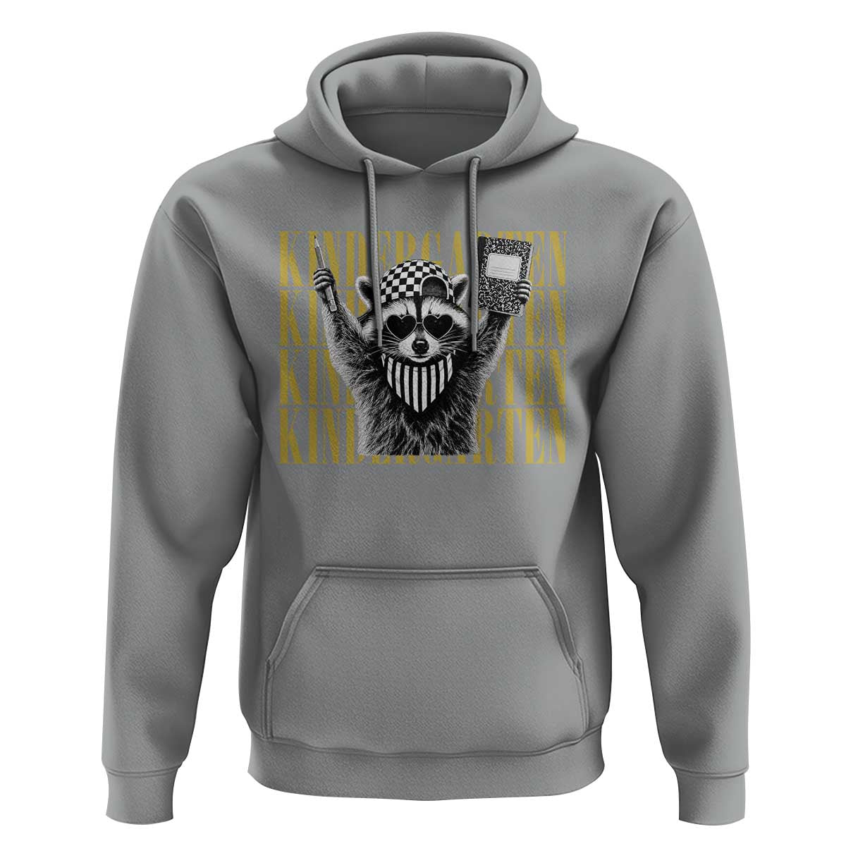 Cool Kindergarten Raccoon Back to School Hoodie First Day of School Funny Kids Gift