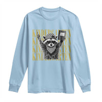 Cool Kindergarten Raccoon Back to School Long Sleeve Shirt First Day of School Funny Kids Gift