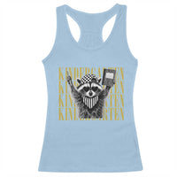 Cool Kindergarten Raccoon Back to School Racerback Tank Top First Day of School Funny Kids Gift