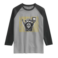 Cool Kindergarten Raccoon Back to School Raglan Shirt First Day of School Funny Kids Gift