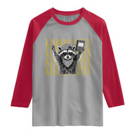 Cool Kindergarten Raccoon Back to School Raglan Shirt First Day of School Funny Kids Gift