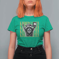 Cool Kindergarten Raccoon Back to School T Shirt For Women First Day of School Funny Kids Gift