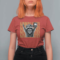 Cool Kindergarten Raccoon Back to School T Shirt For Women First Day of School Funny Kids Gift