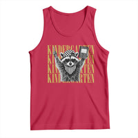 Cool Kindergarten Raccoon Back to School Tank Top First Day of School Funny Kids Gift