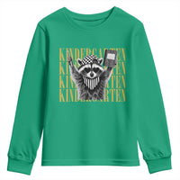 Cool Kindergarten Raccoon Back to School Youth Sweatshirt First Day of School Funny Kids Gift