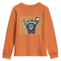 Cool Kindergarten Raccoon Back to School Youth Sweatshirt First Day of School Funny Kids Gift