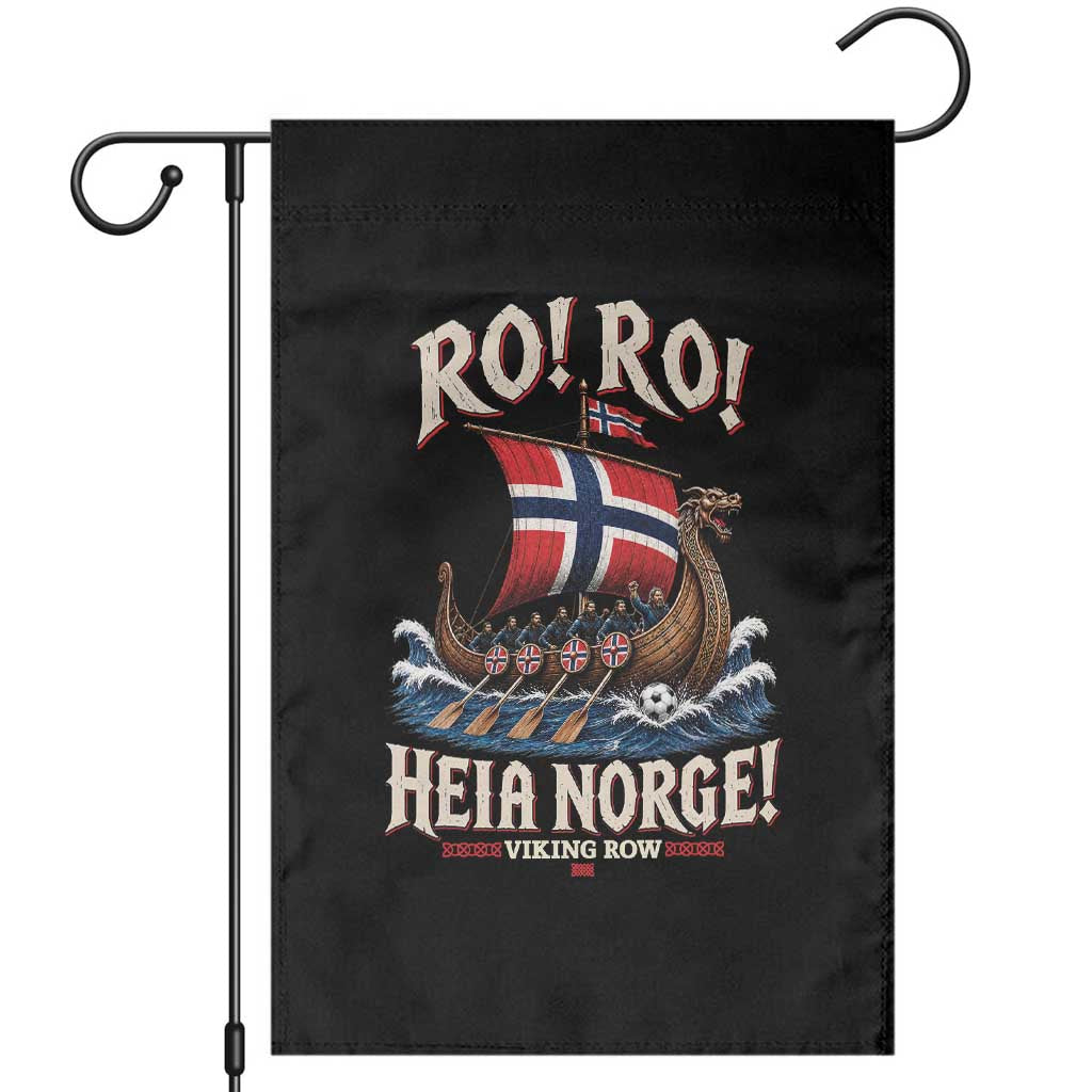Funny Heia Norge Soccer Viking Row Garden Flag Ro Ro Norway Football Fans Norwegian Pride