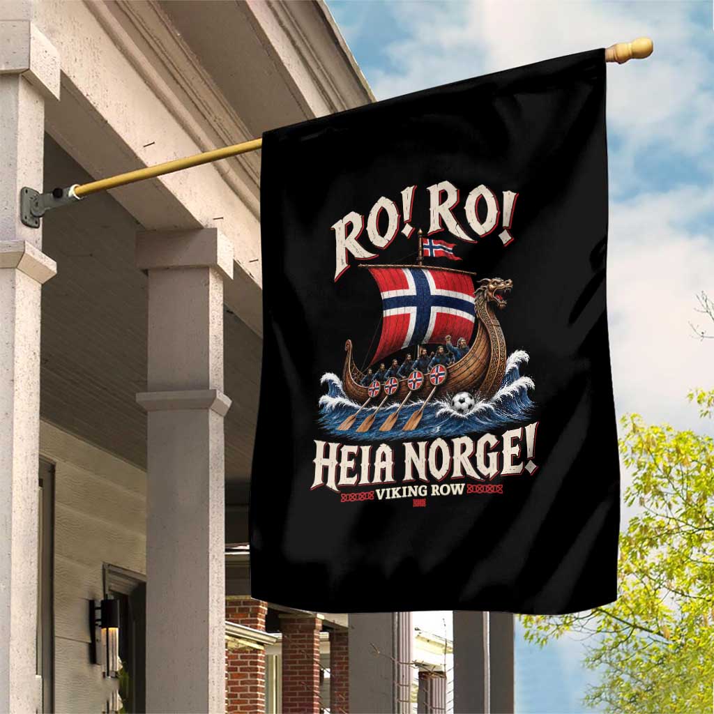 Funny Heia Norge Soccer Viking Row Garden Flag Ro Ro Norway Football Fans Norwegian Pride