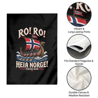Funny Heia Norge Soccer Viking Row Garden Flag Ro Ro Norway Football Fans Norwegian Pride