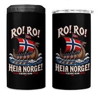 Funny Heia Norge Soccer Viking Row 4 in 1 Can Cooler Tumbler Ro Ro Norway Football Fans Norwegian Pride