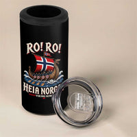 Funny Heia Norge Soccer Viking Row 4 in 1 Can Cooler Tumbler Ro Ro Norway Football Fans Norwegian Pride
