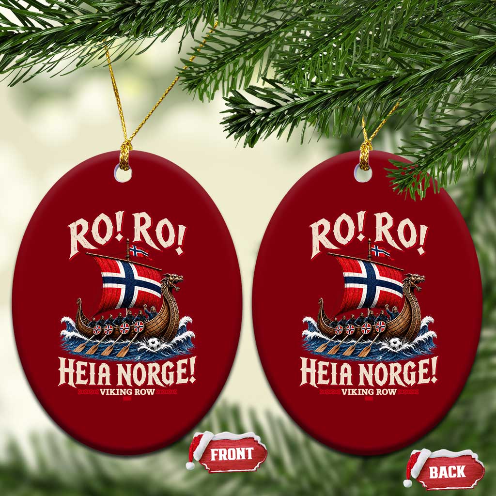 Funny Heia Norge Soccer Viking Row Ceramic Ornament Ro Ro Norway Football Fans Norwegian Pride