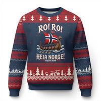 Funny Heia Norge Soccer Viking Row Ugly Christmas Sweater Ro Ro Norway Football Fans Norwegian Pride