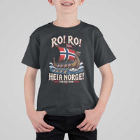 Funny Heia Norge Soccer Viking Row T Shirt For Kid Ro Ro Norway Football Fans Norwegian Pride