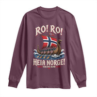 Funny Heia Norge Soccer Viking Row Long Sleeve Shirt Ro Ro Norway Football Fans Norwegian Pride