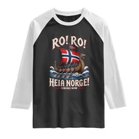 Funny Heia Norge Soccer Viking Row Raglan Shirt Ro Ro Norway Football Fans Norwegian Pride