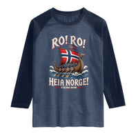 Funny Heia Norge Soccer Viking Row Raglan Shirt Ro Ro Norway Football Fans Norwegian Pride