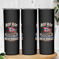 Funny Heia Norge Soccer Viking Row Skinny Tumbler Ro Ro Norway Football Fans Norwegian Pride