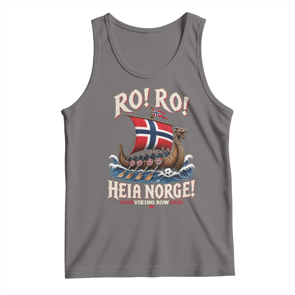 Funny Heia Norge Soccer Viking Row Tank Top Ro Ro Norway Football Fans Norwegian Pride