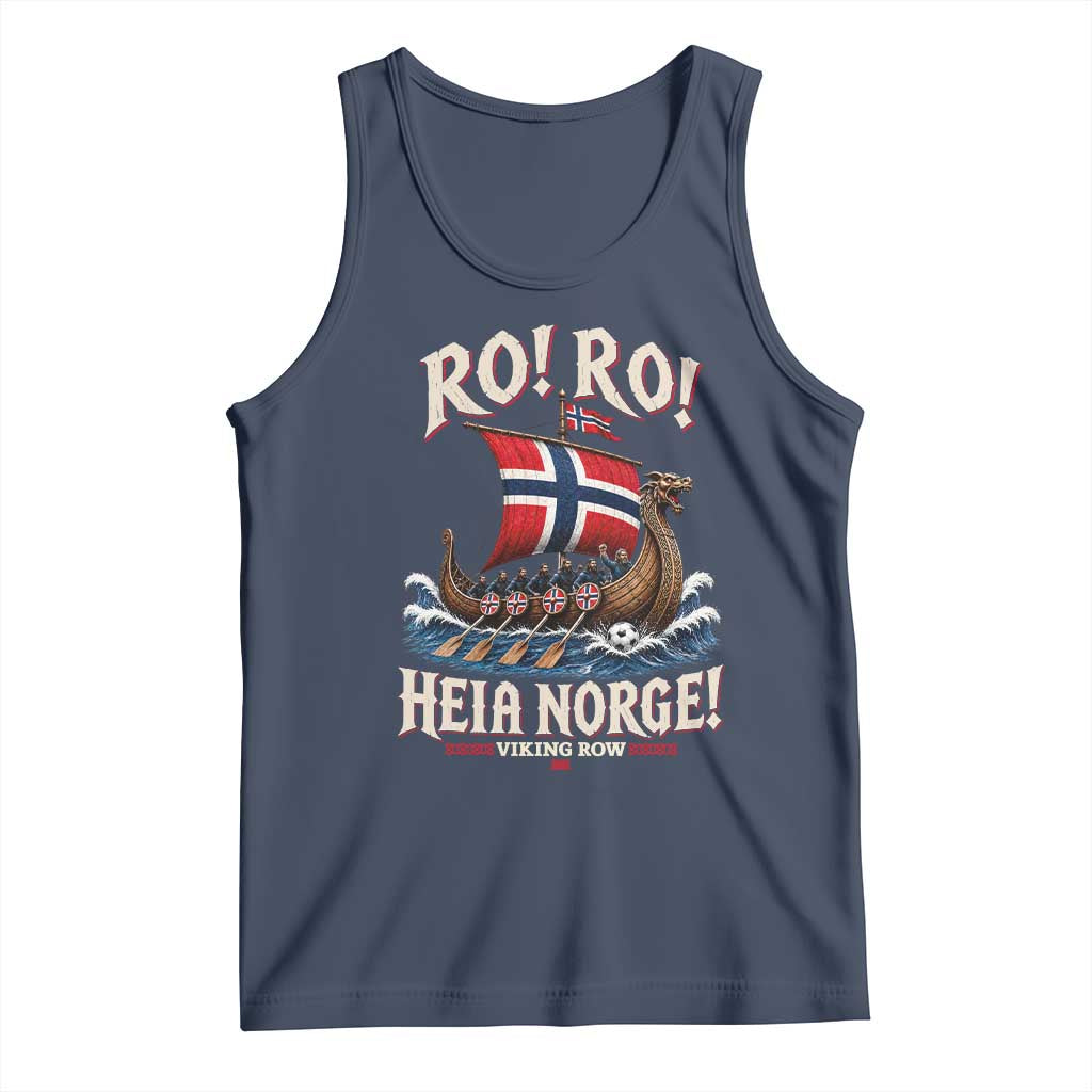 Funny Heia Norge Soccer Viking Row Tank Top Ro Ro Norway Football Fans Norwegian Pride