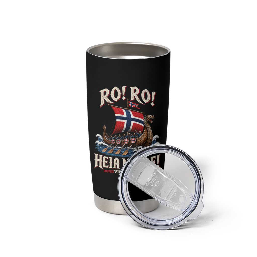 Funny Heia Norge Soccer Viking Row Tumbler Cup Ro Ro Norway Football Fans Norwegian Pride