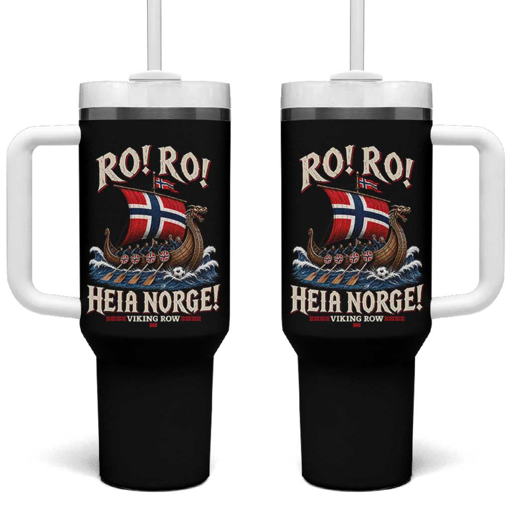 Funny Heia Norge Soccer Viking Row Tumbler With Handle Ro Ro Norway Football Fans Norwegian Pride