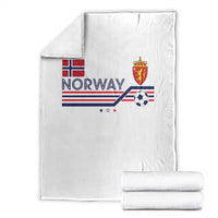 Classic Norway Football Emblem Graphic Throw Blanket Retro Norwegian Flag Coat of Arms Norge Soccer Fans